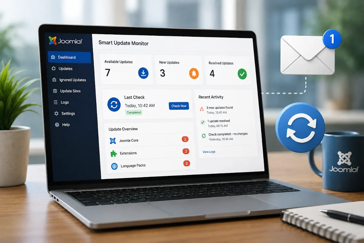 Smart Update Monitor für Joomla monitors updates