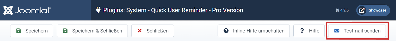 Quick User Reminder Pro - Testmail senden