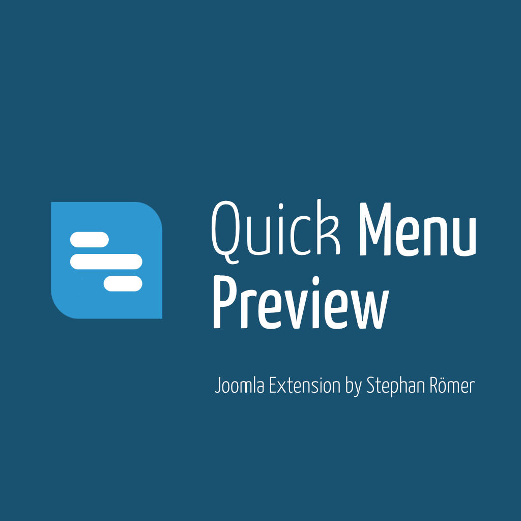 Quick Menu Preview Plugin für Joomla