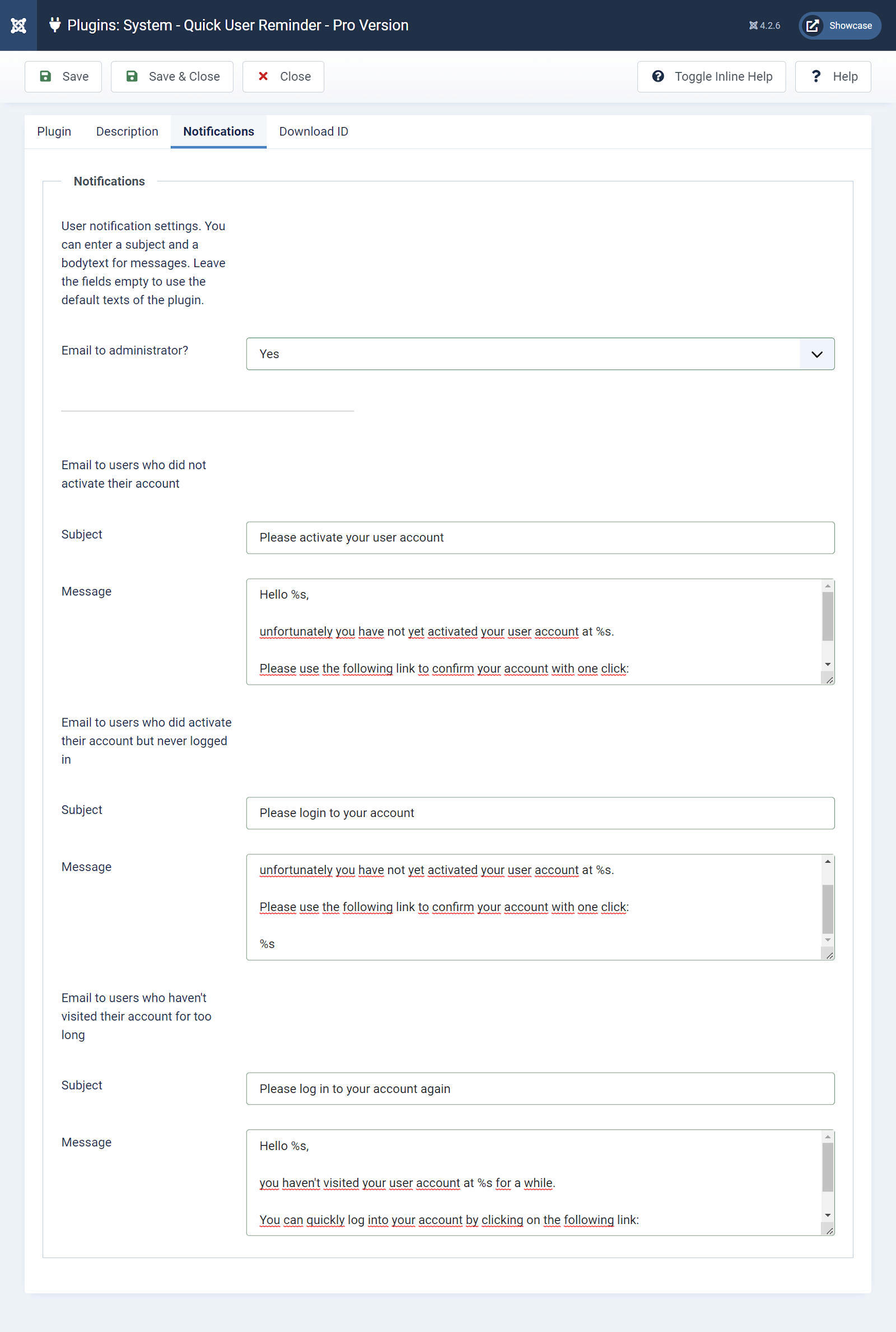 Plugin Notifications